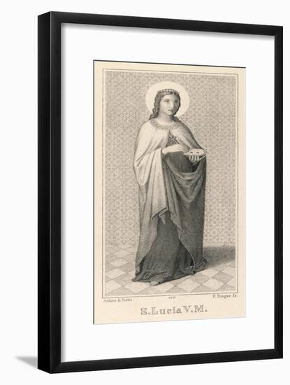 Santa Lucia Di Siragusa Sicilian Saint and Martyr-null-Framed Art Print