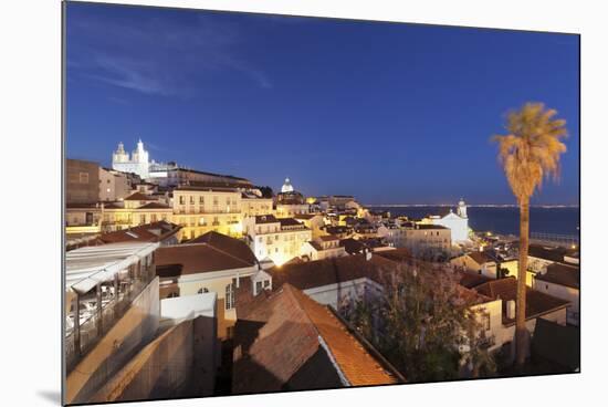 Santa Luzia viewpoint, Sao Vicente de Fora monastery, National Pantheon, Alfama district, Lisbon, P-Markus Lange-Mounted Photographic Print