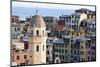 Santa Margherita Church and Colourful Buildings at Dusk-Mark Sunderland-Mounted Photographic Print