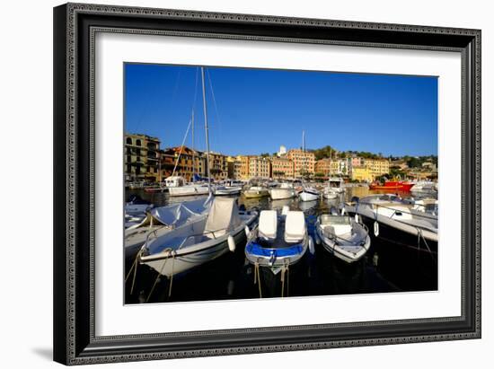 Santa Margherita Ligure Harbour, Genova (Genoa), Liguria, Italy, Europe-Carlo Morucchio-Framed Photographic Print