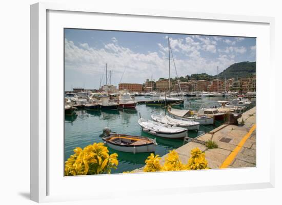 Santa Margherita Ligure Harbour, Genova (Genoa), Liguria, Italy, Europe-Frank Fell-Framed Photographic Print