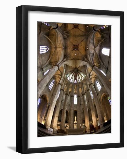 Santa Maria Del Mar Church, Barri Gotic, Barcelona, Spain-Jon Arnold-Framed Photographic Print