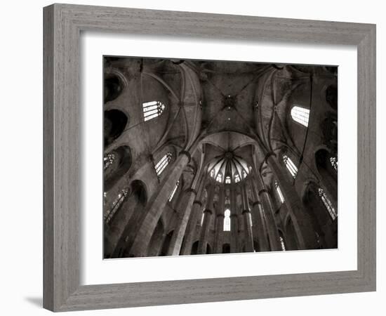 Santa Maria Del Mar Church, Barri Gotic, Barcelona, Spain-Jon Arnold-Framed Photographic Print