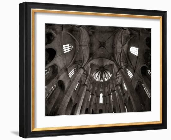 Santa Maria Del Mar Church, Barri Gotic, Barcelona, Spain-Jon Arnold-Framed Photographic Print