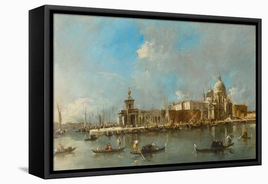 Santa Maria Della Salute and the Dogana, Venice, C.1783 (Oil on Canvas)-Francesco Guardi-Framed Premier Image Canvas