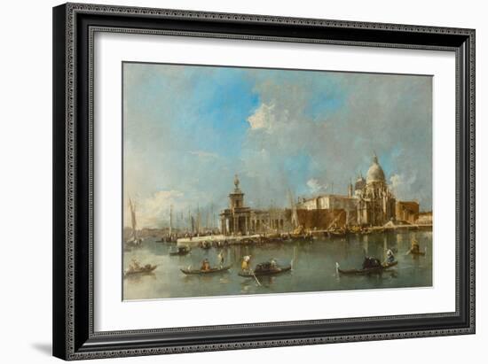 Santa Maria Della Salute and the Dogana, Venice, C.1783 (Oil on Canvas)-Francesco Guardi-Framed Giclee Print