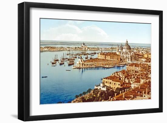 Santa Maria Della Salute from the Campanile Tower in St. Marks Square, Venice, Pub. C.1900-null-Framed Giclee Print