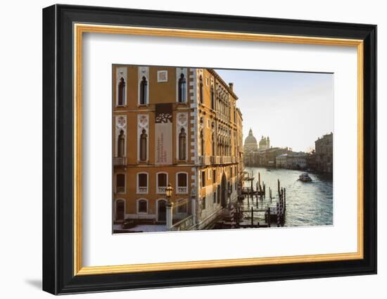 Santa Maria Della Salute, Grand Canal from Accademia Bridge, sunrise after snow, Venice, UNESCO Her-Eleanor Scriven-Framed Photographic Print