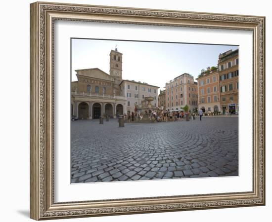 Santa Maria in Trastevere Square,Trastevere, Rome, Lazio, Italy, Europe-Marco Cristofori-Framed Photographic Print