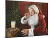 Santa Milk and Cookies-David Lindsley-Mounted Giclee Print