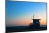 Santa Monica Beach Safeguard Tower at Sunset in Los Angeles-Songquan Deng-Mounted Photographic Print