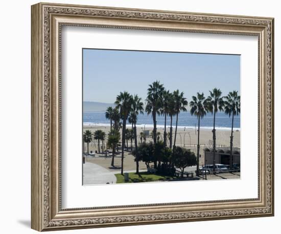 Santa Monica Beach, Santa Monica, California, USA-Ethel Davies-Framed Photographic Print