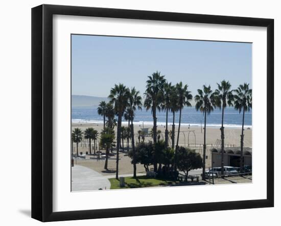 Santa Monica Beach, Santa Monica, California, USA-Ethel Davies-Framed Photographic Print