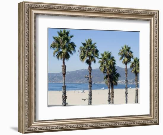 Santa Monica Beach, Santa Monica, California, USA-Ethel Davies-Framed Photographic Print