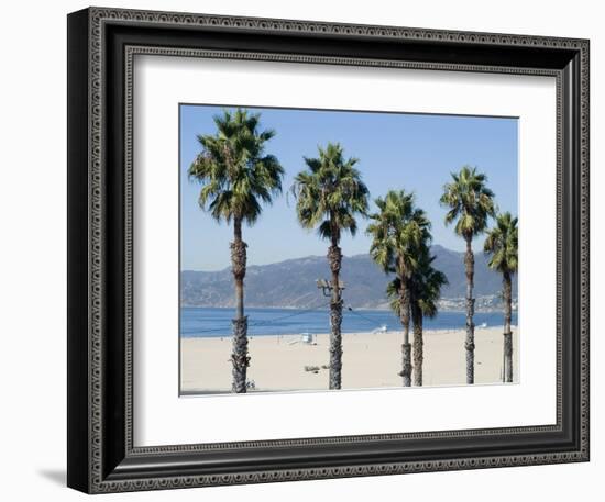 Santa Monica Beach, Santa Monica, California, USA-Ethel Davies-Framed Photographic Print