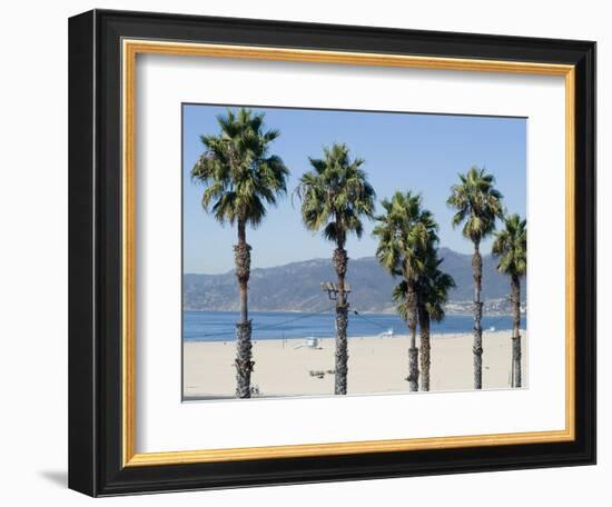 Santa Monica Beach, Santa Monica, California, USA-Ethel Davies-Framed Photographic Print