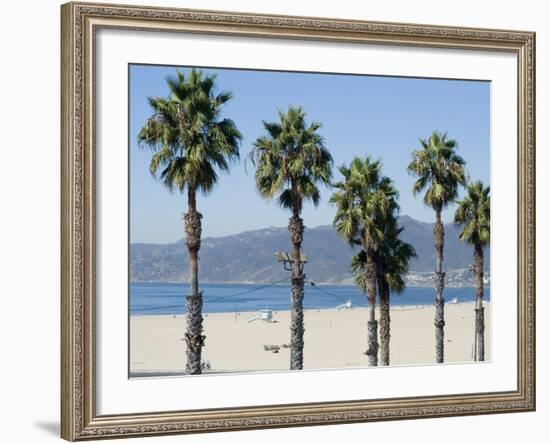 Santa Monica Beach, Santa Monica, California, USA-Ethel Davies-Framed Photographic Print