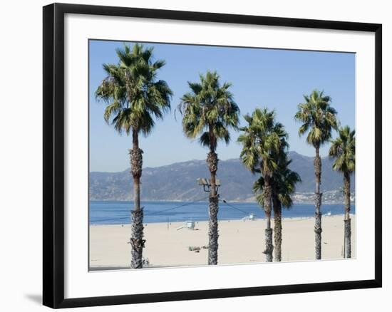 Santa Monica Beach, Santa Monica, California, USA-Ethel Davies-Framed Photographic Print