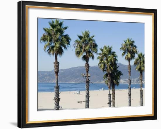 Santa Monica Beach, Santa Monica, California, USA-Ethel Davies-Framed Photographic Print