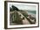 Santa Monica, California - View of the Palisades-Lantern Press-Framed Art Print