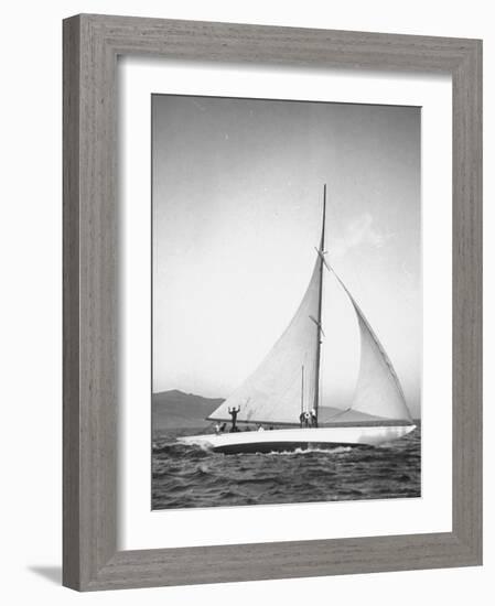 Santa Monica Lifeguards Party Aboard Boat Named Sea Hawk-Peter Stackpole-Framed Photographic Print