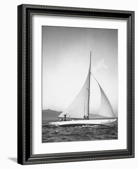 Santa Monica Lifeguards Party Aboard Boat Named Sea Hawk-Peter Stackpole-Framed Photographic Print