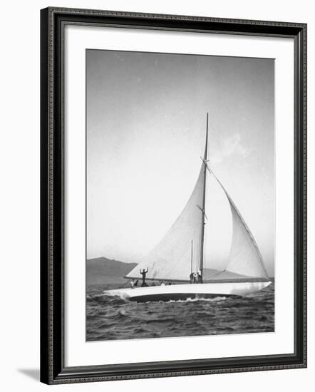 Santa Monica Lifeguards Party Aboard Boat Named Sea Hawk-Peter Stackpole-Framed Photographic Print