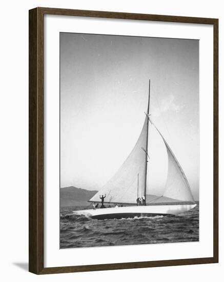 Santa Monica Lifeguards Party Aboard Boat Named Sea Hawk-Peter Stackpole-Framed Photographic Print