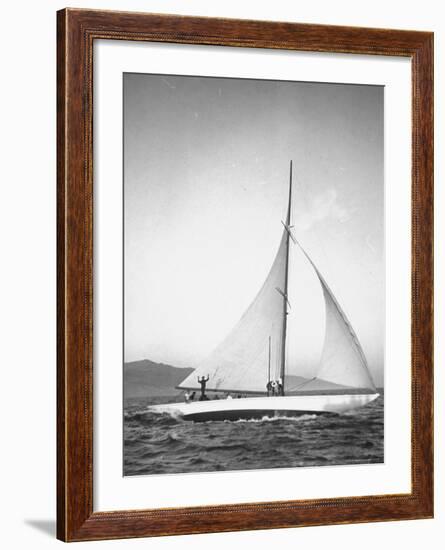 Santa Monica Lifeguards Party Aboard Boat Named Sea Hawk-Peter Stackpole-Framed Photographic Print