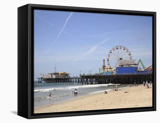 Santa Monica Pier, Santa Monica, Los Angeles, California, United States of America, North America-Wendy Connett-Framed Premier Image Canvas