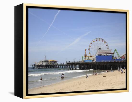 Santa Monica Pier, Santa Monica, Los Angeles, California, United States of America, North America-Wendy Connett-Framed Premier Image Canvas