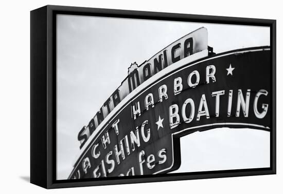 Santa Monica Sign-John Gusky-Framed Premier Image Canvas