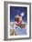 Santa on Rooftop-Hal Frenck-Framed Giclee Print