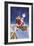 Santa on Rooftop-Hal Frenck-Framed Giclee Print