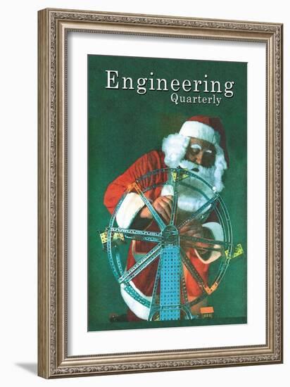 Santa on the Job-null-Framed Art Print
