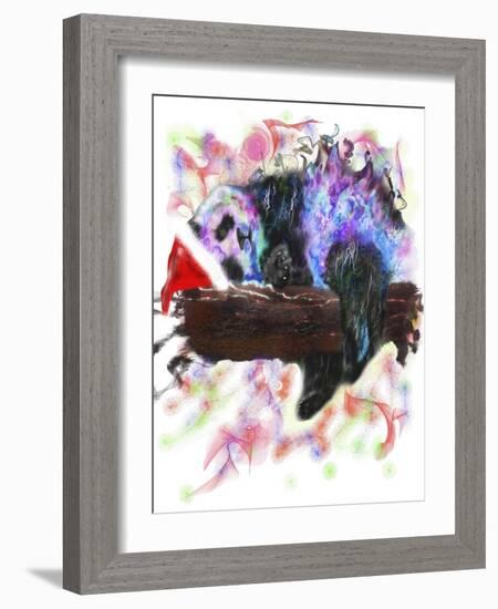 Santa Panda-Stephanie Analah-Framed Giclee Print