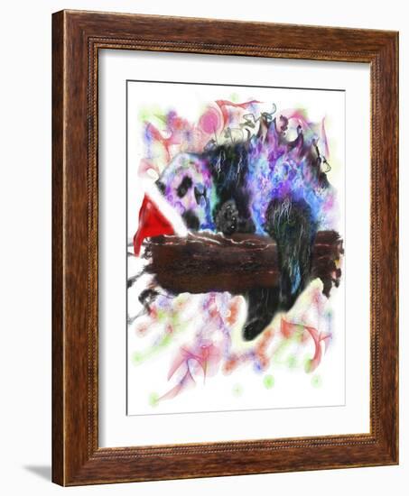 Santa Panda-Stephanie Analah-Framed Giclee Print