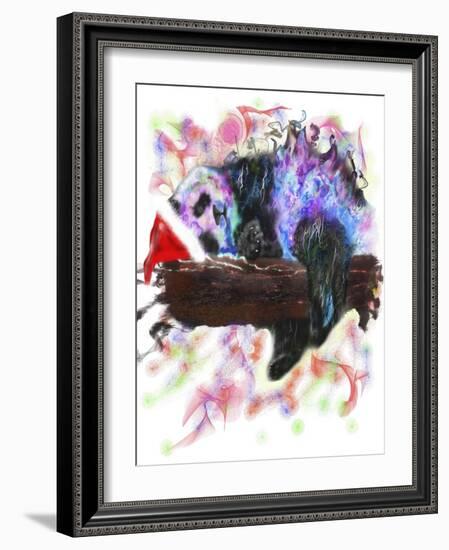 Santa Panda-Stephanie Analah-Framed Giclee Print