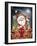 Santa Riding Sled-MAKIKO-Framed Giclee Print