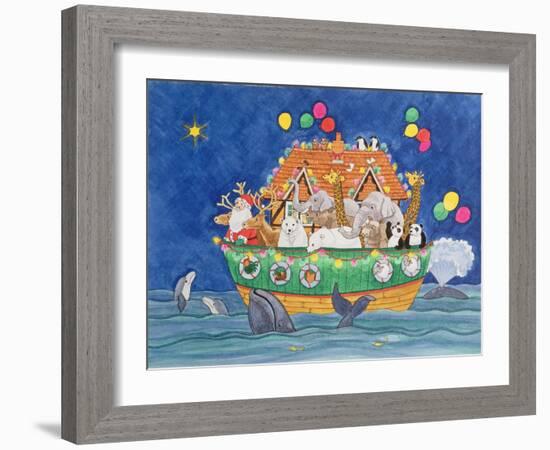 Santa's Ark-Linda Benton-Framed Giclee Print