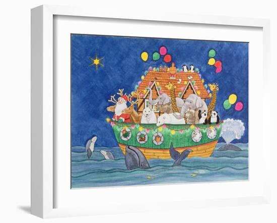 Santa's Ark-Linda Benton-Framed Giclee Print