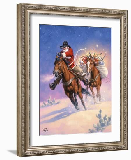 Santa's Big Ride-Jack Sorenson-Framed Art Print