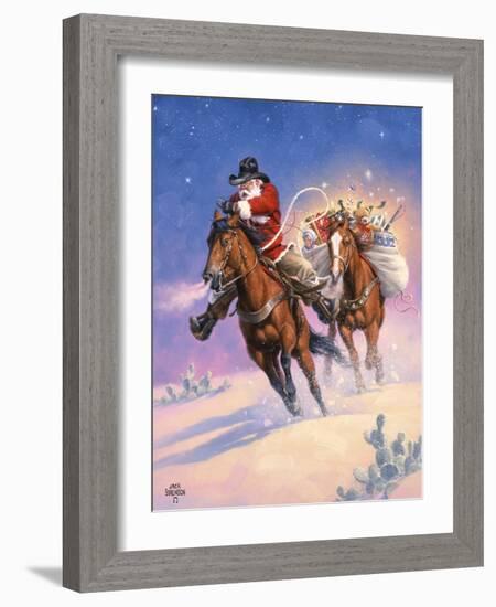 Santa's Big Ride-Jack Sorenson-Framed Art Print