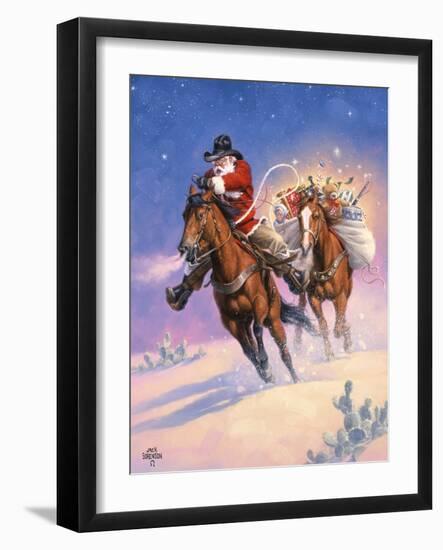 Santa's Big Ride-Jack Sorenson-Framed Art Print