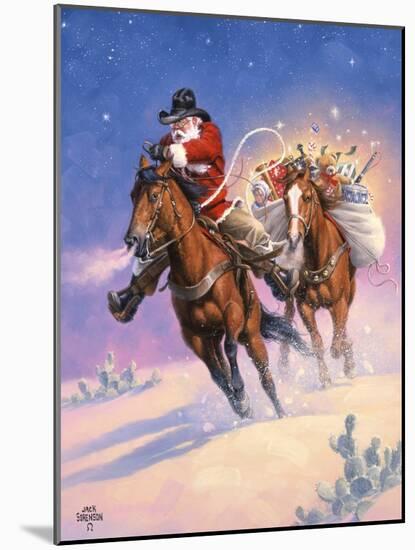 Santa's Big Ride-Jack Sorenson-Mounted Art Print