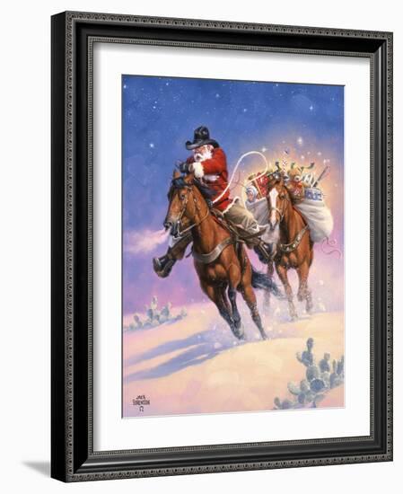 Santa's Big Ride-Jack Sorenson-Framed Art Print