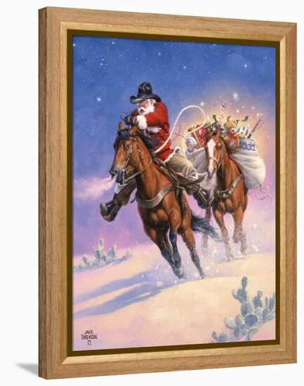 Santa's Big Ride-Jack Sorenson-Framed Stretched Canvas