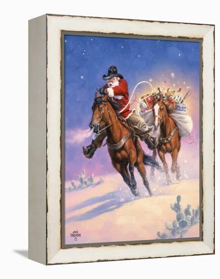 Santa's Big Ride-Jack Sorenson-Framed Stretched Canvas