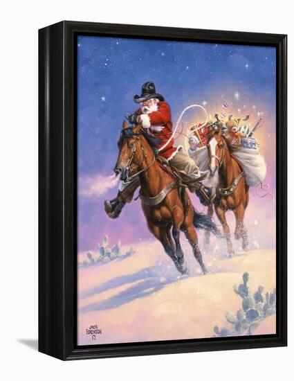 Santa's Big Ride-Jack Sorenson-Framed Stretched Canvas