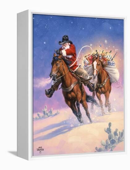 Santa's Big Ride-Jack Sorenson-Framed Stretched Canvas